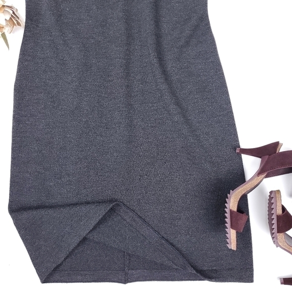 St. John Collection Charcoal Silver Sheath Dress 6 - Picture 6 of 12